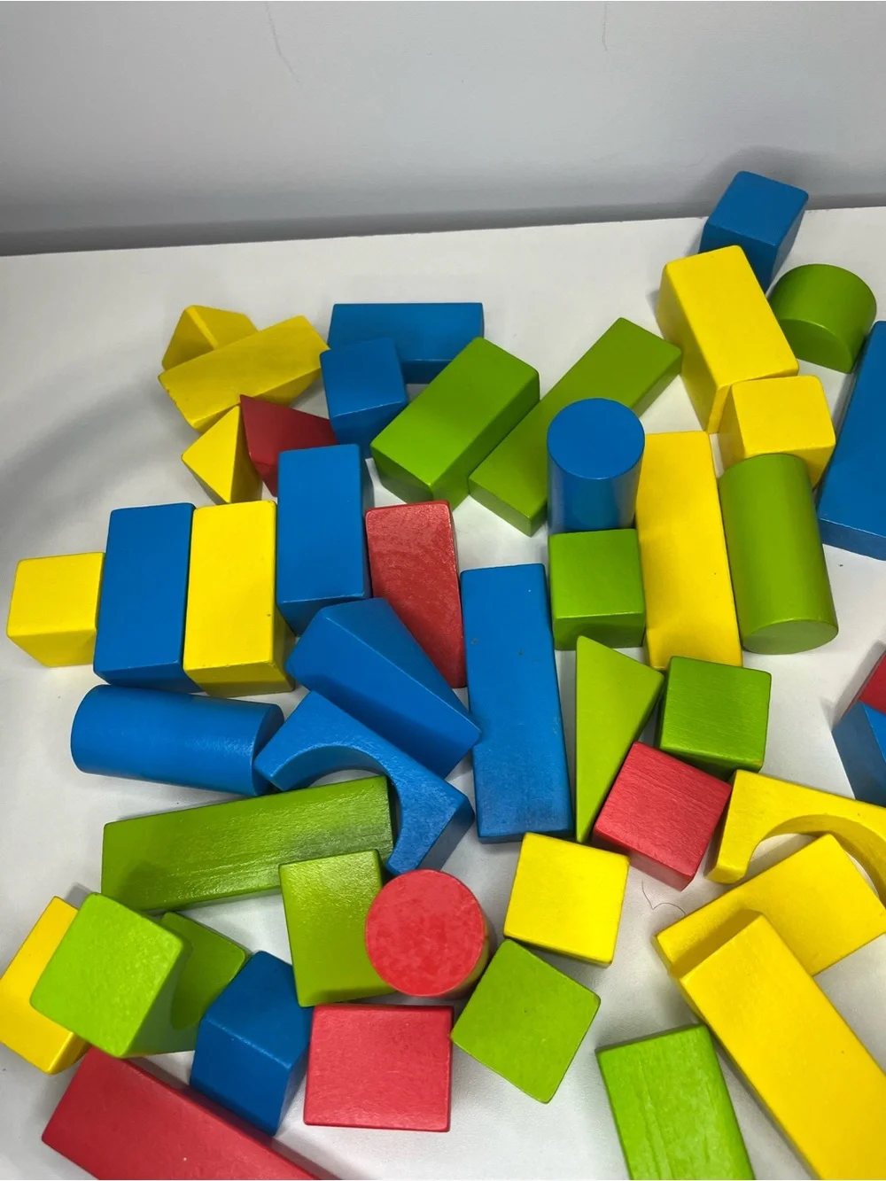 Melissa and Doug Classic Wooden Building Blocks Set - Multicolor 50 pieces - EUC